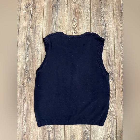 Vintage Navy Blue Tabi Button Up Sweater Vest size XL - Picture 5 of 5